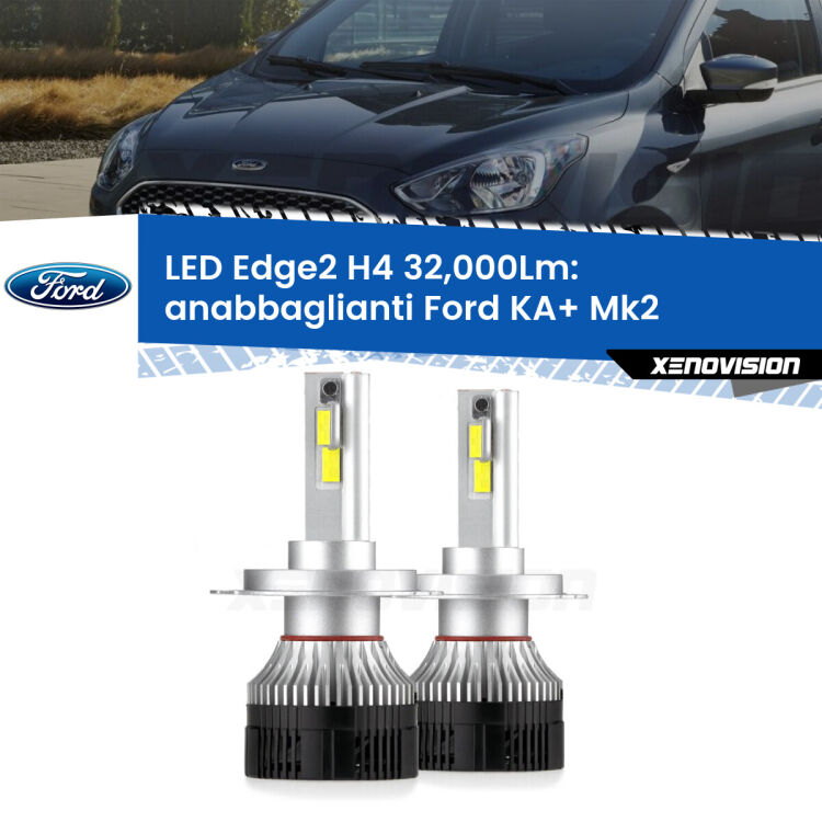 <p><strong>Kit anabbaglianti LED H4 per Ford KA+</strong> Mk2 2008 - 2013. </strong>Potenza smisurata, taglio di luce perfetto. Super canbus. Qualità Massima.</p>