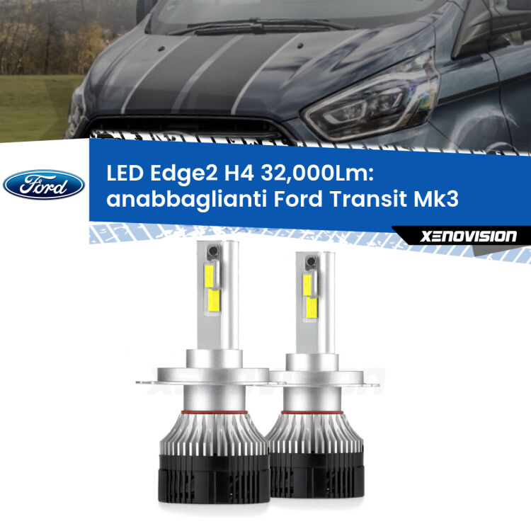 <p><strong>Kit anabbaglianti LED H4 per Ford Transit</strong> Mk3 2000 - 2013. </strong>Potenza smisurata, taglio di luce perfetto. Super canbus. Qualità Massima.</p>