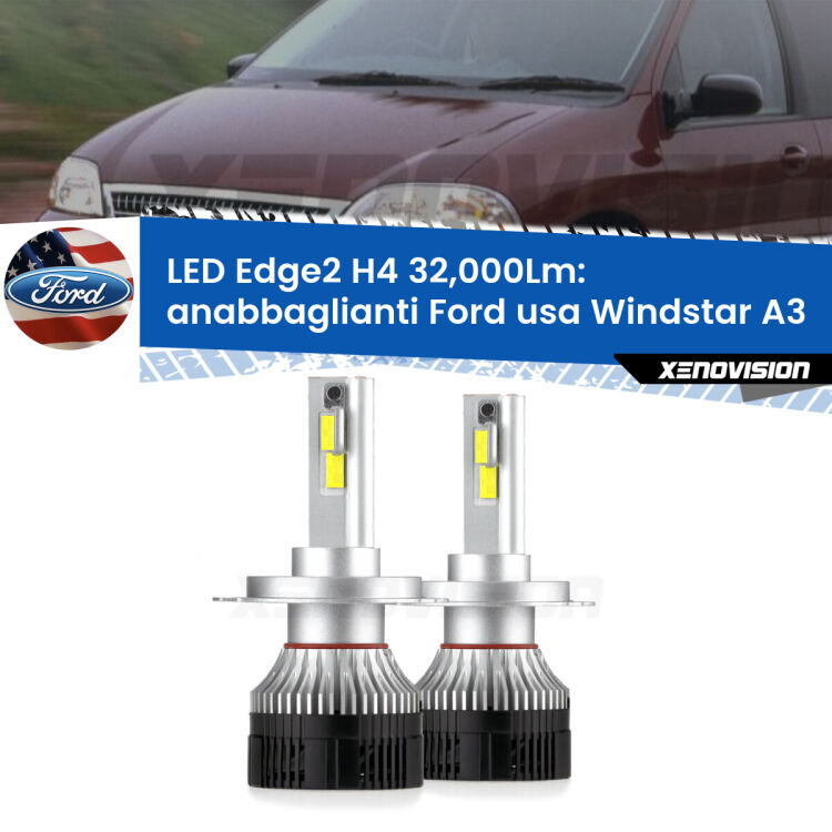 <p><strong>Kit anabbaglianti LED H4 per Ford usa Windstar</strong> A3 1995 - 2000. </strong>Potenza smisurata, taglio di luce perfetto. Super canbus. Qualità Massima.</p>