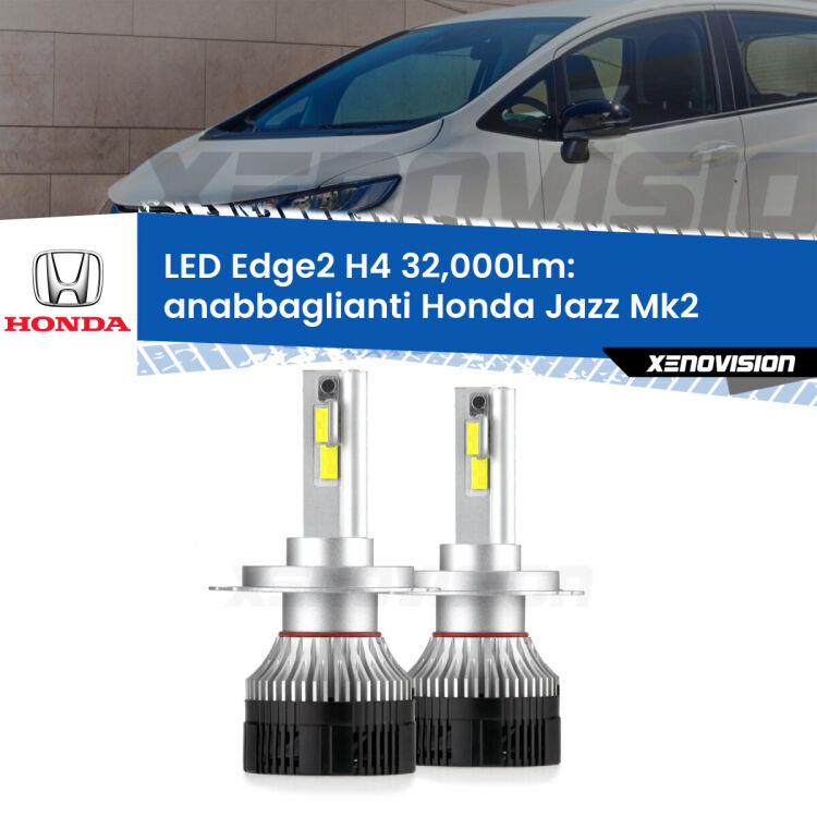 Anabbaglianti LED H4 32,000Lm per Honda Jazz Mk2 2002 - 2008 <p><strong>Kit anabbaglianti LED H4 per Honda Jazz</strong> Mk2 2002 - 2008. </strong>Potenza smisurata, taglio di luce perfetto. Super canbus. Qualità Massima.</p>
