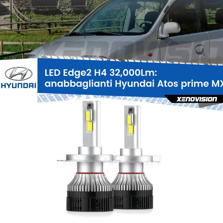 Anabbaglianti LED H4 32,000Lm per Hyundai Atos prime MX 1997 - 2008 <p><strong>Kit anabbaglianti LED H4 per Hyundai Atos prime</strong> MX 1997 - 2008. </strong>Potenza smisurata, taglio di luce perfetto. Super canbus. Qualità Massima.</p>