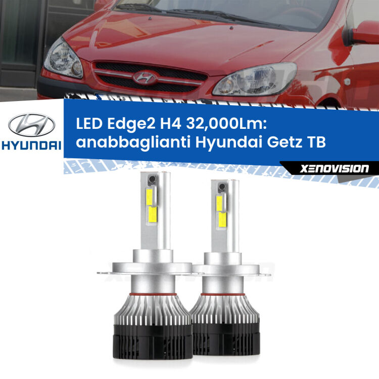 <p><strong>Kit anabbaglianti LED H4 per Hyundai Getz</strong> TB 2002 - 2009. </strong>Potenza smisurata, taglio di luce perfetto. Super canbus. Qualità Massima.</p>