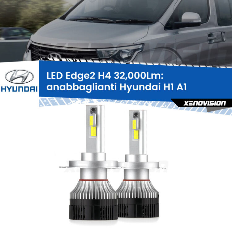 <p><strong>Kit anabbaglianti LED H4 per Hyundai H1</strong> A1 1997 - 2000. </strong>Potenza smisurata, taglio di luce perfetto. Super canbus. Qualità Massima.</p>