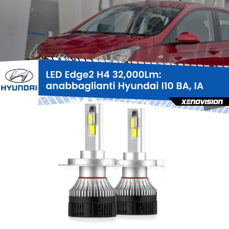 <p><strong>Kit anabbaglianti LED H4 per Hyundai I10</strong> BA, IA 2013 - 2016. </strong>Potenza smisurata, taglio di luce perfetto. Super canbus. Qualità Massima.</p>