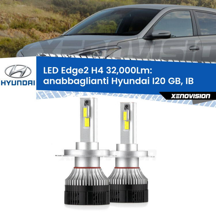 <p><strong>Kit anabbaglianti LED H4 per Hyundai I20</strong> GB, IB a parabola. </strong>Potenza smisurata, taglio di luce perfetto. Super canbus. Qualità Massima.</p>