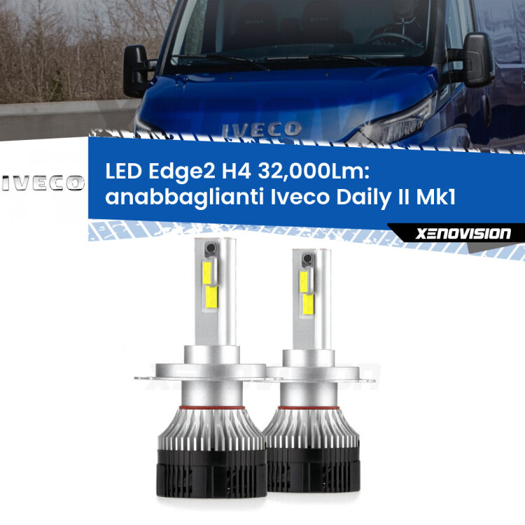 Anabbaglianti LED H4 32,000Lm per Iveco Daily II Mk1 1999 - 2006 <p><strong>Kit anabbaglianti LED H4 per Iveco Daily II</strong> Mk1 1999 - 2006. </strong>Potenza smisurata, taglio di luce perfetto. Super canbus. Qualità Massima.</p>