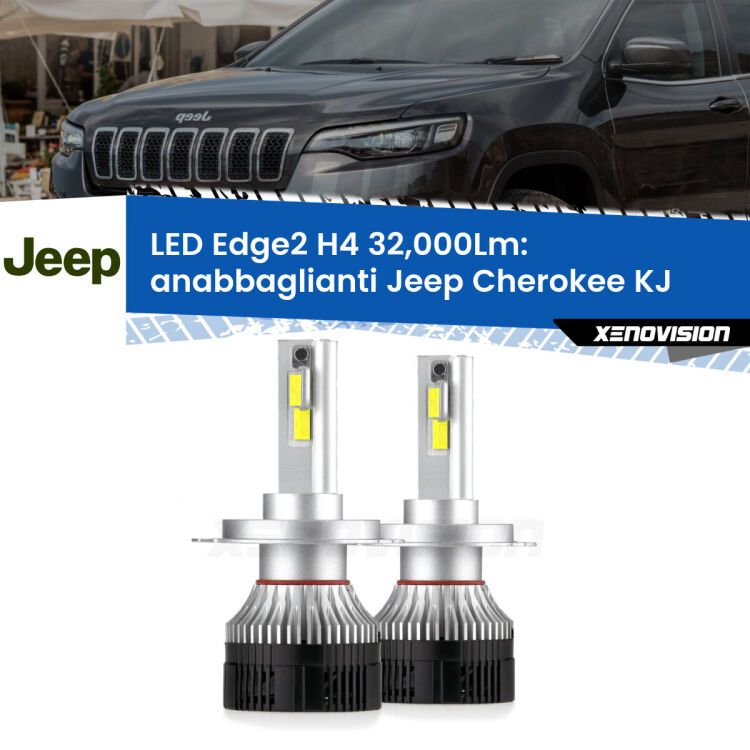 <p><strong>Kit anabbaglianti LED H4 per Jeep Cherokee</strong> KJ 2002 - 2007. </strong>Potenza smisurata, taglio di luce perfetto. Super canbus. Qualità Massima.</p>
