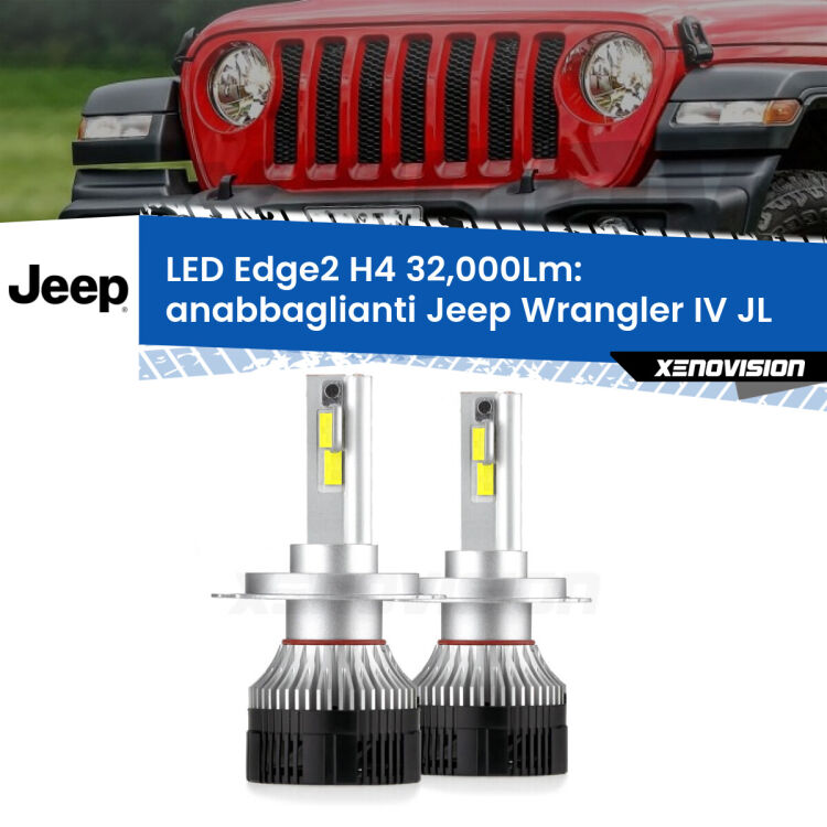 Anabbaglianti LED H4 32,000Lm per Jeep Wrangler IV JL 2017 in poi <p><strong>Kit anabbaglianti LED H4 per Jeep Wrangler IV</strong> JL 2017 in poi. </strong>Potenza smisurata, taglio di luce perfetto. Super canbus. Qualità Massima.</p>
