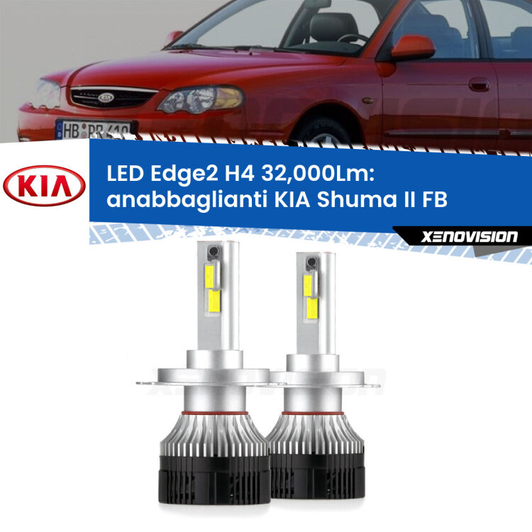 Anabbaglianti LED H4 32,000Lm per KIA Shuma II FB 2001 - 2004 <p><strong>Kit anabbaglianti LED H4 per KIA Shuma II</strong> FB 2001 - 2004. </strong>Potenza smisurata, taglio di luce perfetto. Super canbus. Qualità Massima.</p>