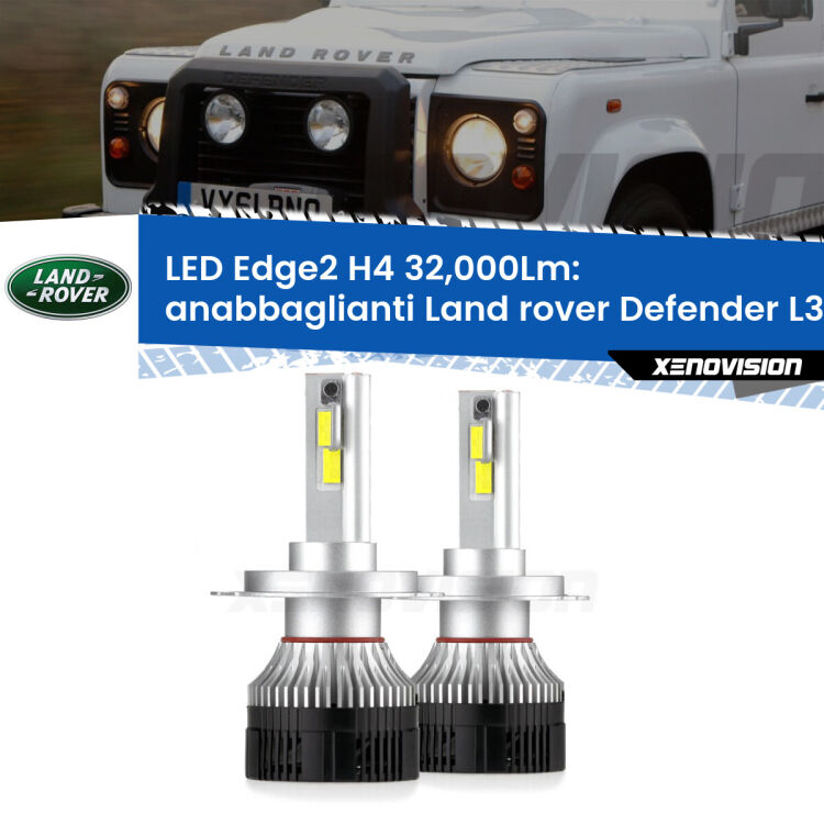 Anabbaglianti LED H4 32,000Lm per Land rover Defender L316 1998 - 2016 <p><strong>Kit anabbaglianti LED H4 per Land rover Defender</strong> L316 1998 - 2016. </strong>Potenza smisurata, taglio di luce perfetto. Super canbus. Qualità Massima.</p>