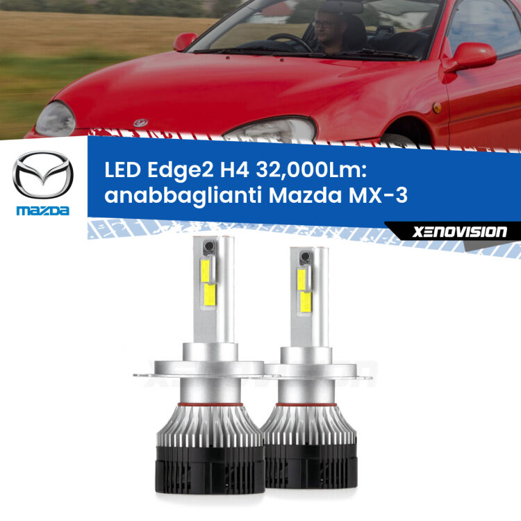 <p><strong>Kit anabbaglianti LED H4 per Mazda MX-3</strong>  1991 - 1998. </strong>Potenza smisurata, taglio di luce perfetto. Super canbus. Qualità Massima.</p>