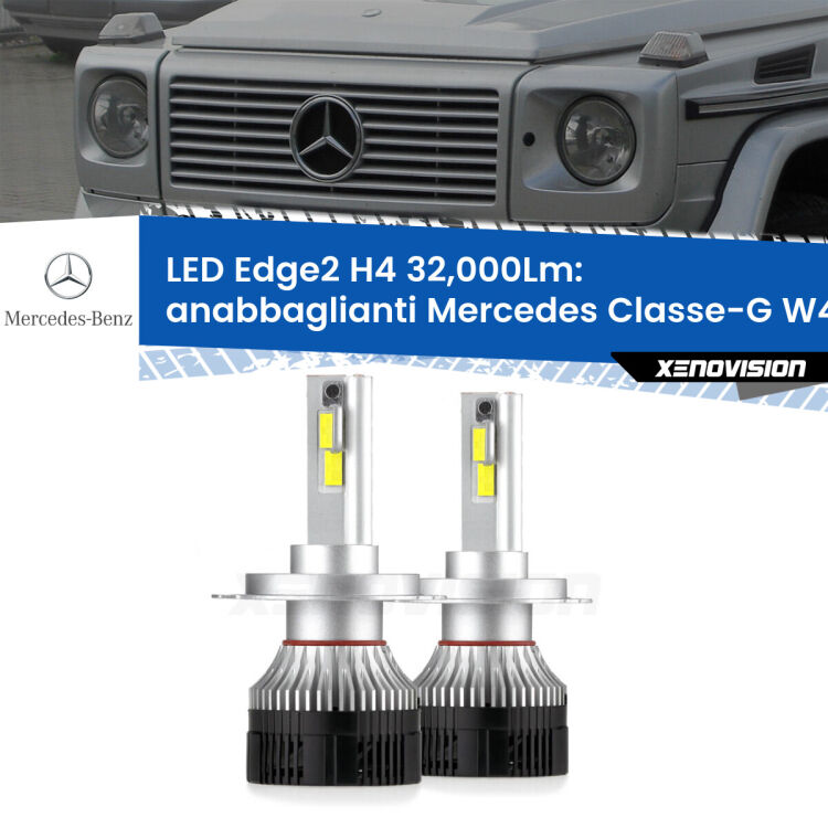 Anabbaglianti LED H4 32,000Lm per Mercedes Classe-G W463 1991 - 2004 <p><strong>Kit anabbaglianti LED H4 per Mercedes Classe-G</strong> W463 1991 - 2004. </strong>Potenza smisurata, taglio di luce perfetto. Super canbus. Qualità Massima.</p>