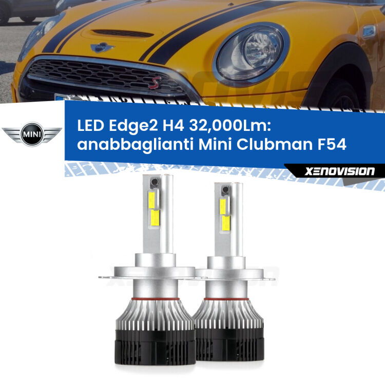 <p><strong>Kit anabbaglianti LED H4 per Mini Clubman</strong> F54 2014 - 2019. </strong>Potenza smisurata, taglio di luce perfetto. Super canbus. Qualità Massima.</p>