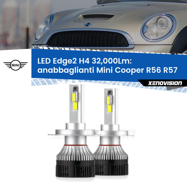 Anabbaglianti LED H4 32,000Lm per Mini Cooper R56 R57 2006 - 2013 <p><strong>Kit anabbaglianti LED H4 per Mini Cooper</strong> R56 R57 2006 - 2013. </strong>Potenza smisurata, taglio di luce perfetto. Super canbus. Qualità Massima.</p>