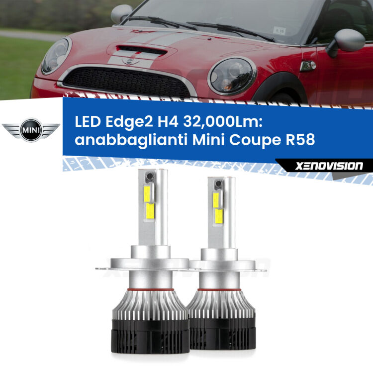 <p><strong>Kit anabbaglianti LED H4 per Mini Coupe</strong> R58 2011 - 2015. </strong>Potenza smisurata, taglio di luce perfetto. Super canbus. Qualità Massima.</p>