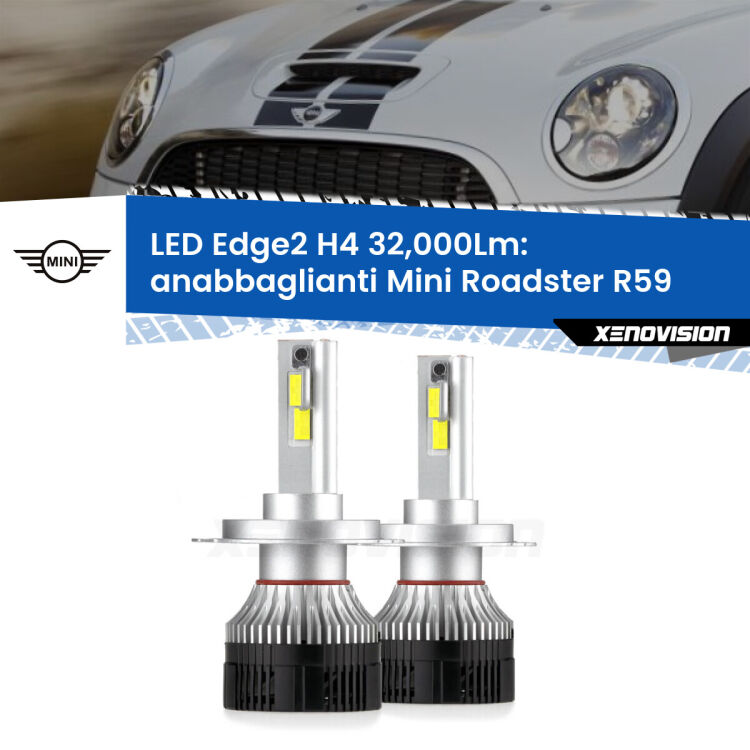 Anabbaglianti LED H4 32,000Lm per Mini Roadster R59 2012 - 2015 <p><strong>Kit anabbaglianti LED H4 per Mini Roadster</strong> R59 2012 - 2015. </strong>Potenza smisurata, taglio di luce perfetto. Super canbus. Qualità Massima.</p>