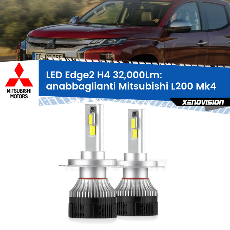 <p><strong>Kit anabbaglianti LED H4 per Mitsubishi L200</strong> Mk4 a parabola singola. </strong>Potenza smisurata, taglio di luce perfetto. Super canbus. Qualità Massima.</p>