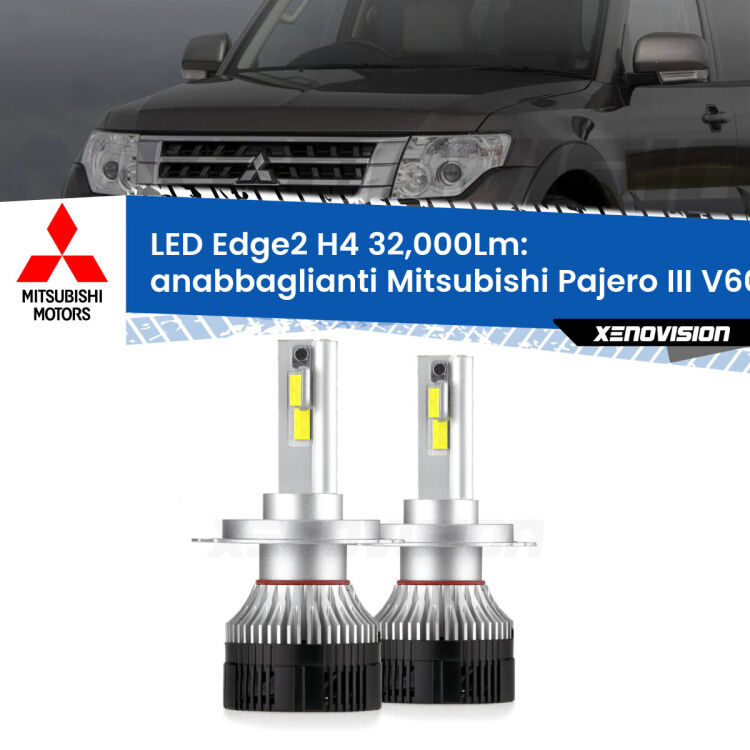 Anabbaglianti LED H4 32,000Lm per Mitsubishi Pajero III V60 2000 - 2007 <p><strong>Kit anabbaglianti LED H4 per Mitsubishi Pajero III</strong> V60 2000 - 2007. </strong>Potenza smisurata, taglio di luce perfetto. Super canbus. Qualità Massima.</p>