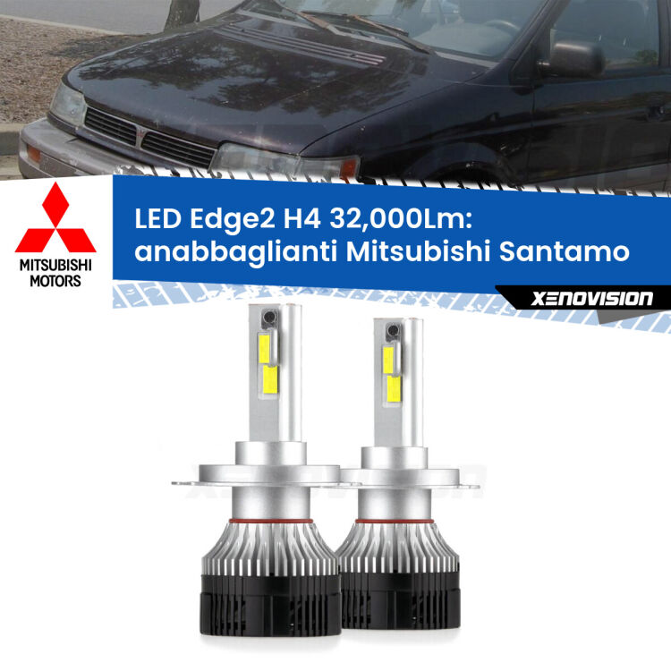 <p><strong>Kit anabbaglianti LED H4 per Mitsubishi Santamo</strong>  1999 - 2004. </strong>Potenza smisurata, taglio di luce perfetto. Super canbus. Qualità Massima.</p>