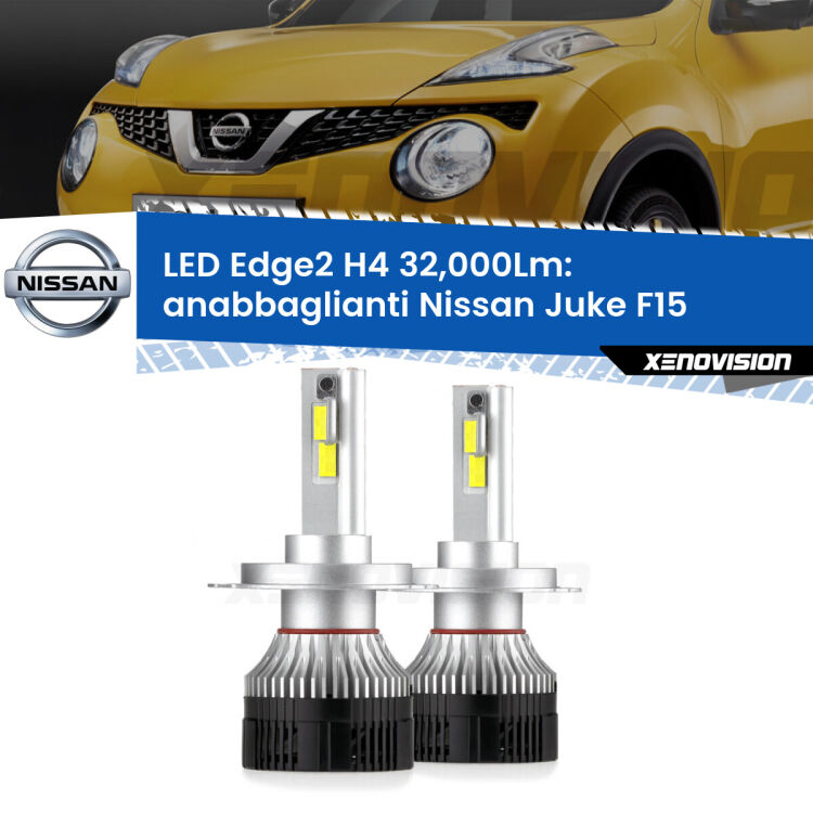 <p><strong>Kit anabbaglianti LED H4 per Nissan Juke</strong> F15 2010 - 2014. </strong>Potenza smisurata, taglio di luce perfetto. Super canbus. Qualità Massima.</p>