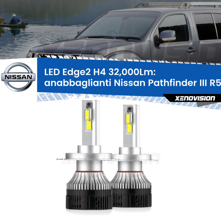 0 Anabbaglianti LED H4 32,000Lm per Nissan Pathfinder III R51 2005 - 2011 <p><strong>Kit anabbaglianti LED H4 per Nissan Pathfinder III</strong> R51 2005 - 2011. </strong>Potenza smisurata, taglio di luce perfetto. Super canbus. Qualità Massima.</p>