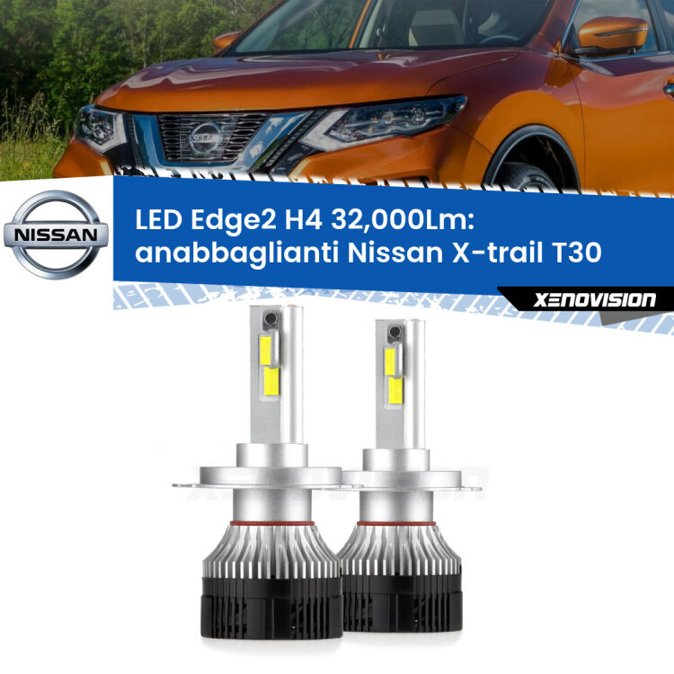 <p><strong>Kit anabbaglianti LED H4 per Nissan X-trail</strong> T30 2001 - 2007. </strong>Potenza smisurata, taglio di luce perfetto. Super canbus. Qualità Massima.</p>
