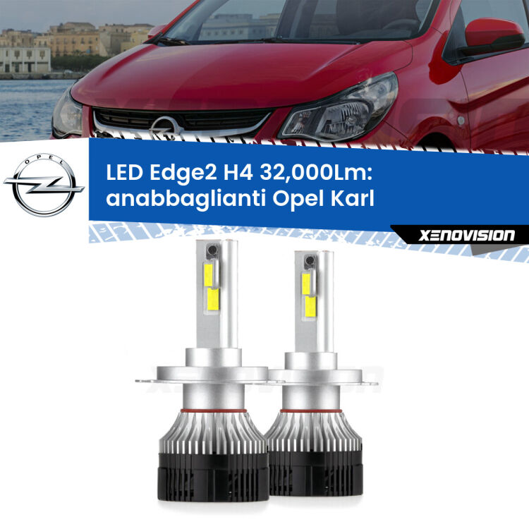 <p><strong>Kit anabbaglianti LED H4 per Opel Karl</strong>  2015 - 2018. </strong>Potenza smisurata, taglio di luce perfetto. Super canbus. Qualità Massima.</p>