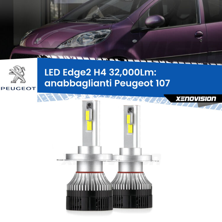 <p><strong>Kit anabbaglianti LED H4 per Peugeot 107</strong>  2005 - 2014. </strong>Potenza smisurata, taglio di luce perfetto. Super canbus. Qualità Massima.</p>