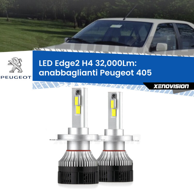 <p><strong>Kit anabbaglianti LED H4 per Peugeot 405</strong>  1987 - 1997. </strong>Potenza smisurata, taglio di luce perfetto. Super canbus. Qualità Massima.</p>