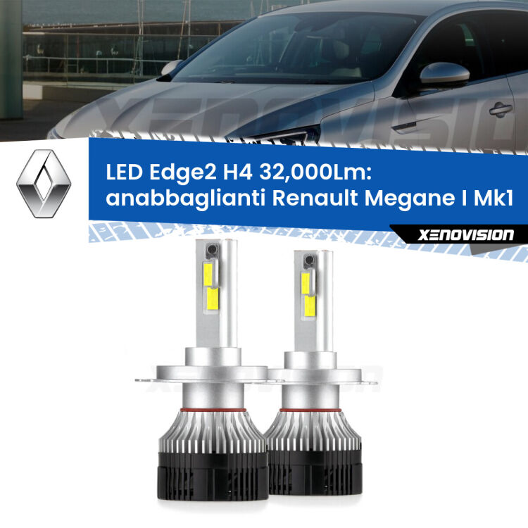 <p><strong>Kit anabbaglianti LED H4 per Renault Megane I</strong> Mk1 a parabola singola. </strong>Potenza smisurata, taglio di luce perfetto. Super canbus. Qualità Massima.</p>