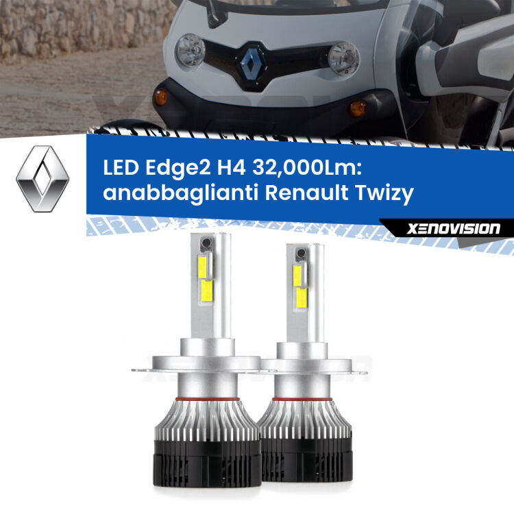 <p><strong>Kit anabbaglianti LED H4 per Renault Twizy</strong>  2012 in poi. </strong>Potenza smisurata, taglio di luce perfetto. Super canbus. Qualità Massima.</p>