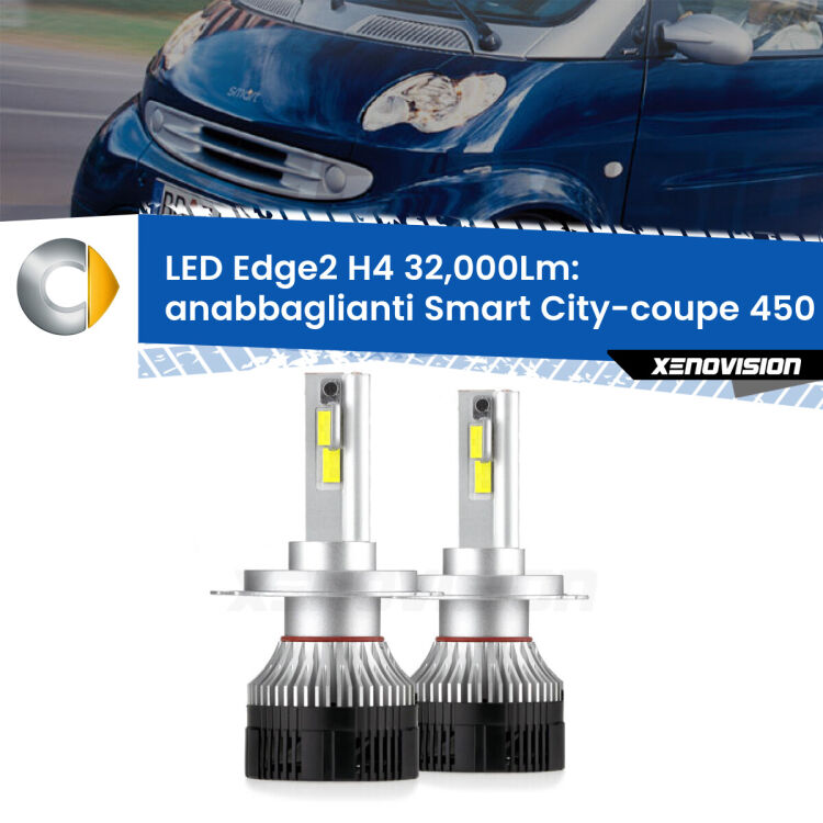 Anabbaglianti LED H4 32,000Lm per Smart City-coupe 450 prima serie <p><strong>Kit anabbaglianti LED H4 per Smart City-coupe</strong> 450 prima serie. </strong>Potenza smisurata, taglio di luce perfetto. Super canbus. Qualità Massima.</p>