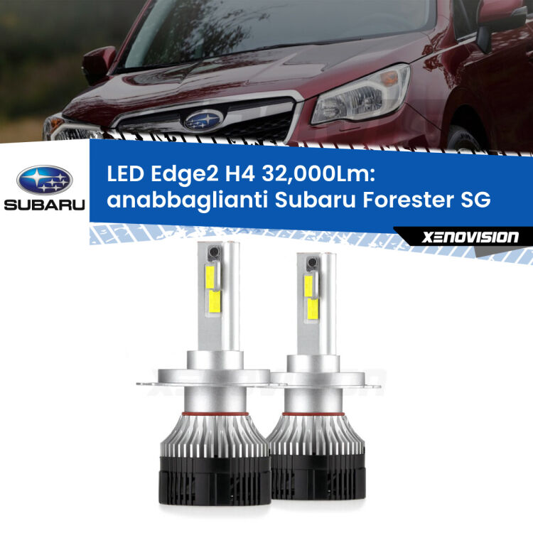 <p><strong>Kit anabbaglianti LED H4 per Subaru Forester</strong> SG a parabola singola. </strong>Potenza smisurata, taglio di luce perfetto. Super canbus. Qualità Massima.</p>