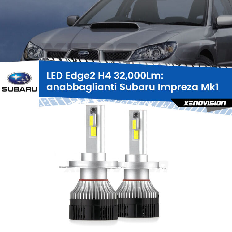 <p><strong>Kit anabbaglianti LED H4 per Subaru Impreza</strong> Mk1 1992 - 2000. </strong>Potenza smisurata, taglio di luce perfetto. Super canbus. Qualità Massima.</p>