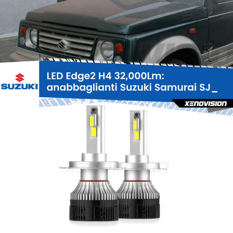 Anabbaglianti LED H4 32,000Lm per Suzuki Samurai SJ_ 1988 - 2004 <p><strong>Kit anabbaglianti LED H4 per Suzuki Samurai</strong> SJ_ 1988 - 2004. </strong>Potenza smisurata, taglio di luce perfetto. Super canbus. Qualità Massima.</p>