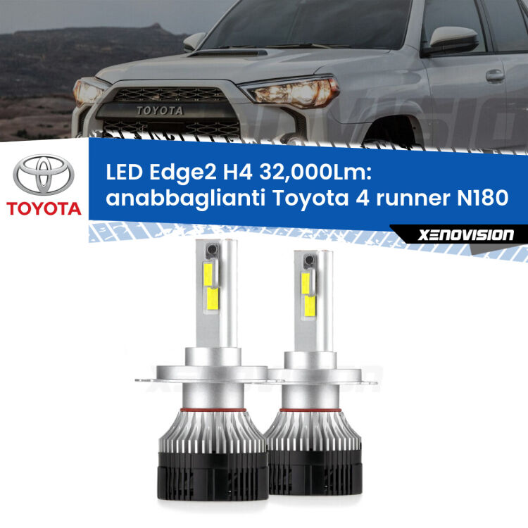 <p><strong>Kit anabbaglianti LED H4 per Toyota 4 runner</strong> N180 1995 - 2002. </strong>Potenza smisurata, taglio di luce perfetto. Super canbus. Qualità Massima.</p>