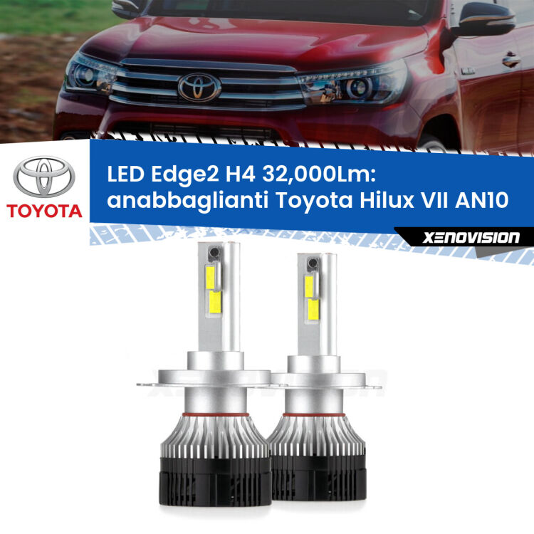 <p><strong>Kit anabbaglianti LED H4 per Toyota Hilux VII</strong> AN10 2004 - 2015. </strong>Potenza smisurata, taglio di luce perfetto. Super canbus. Qualità Massima.</p>