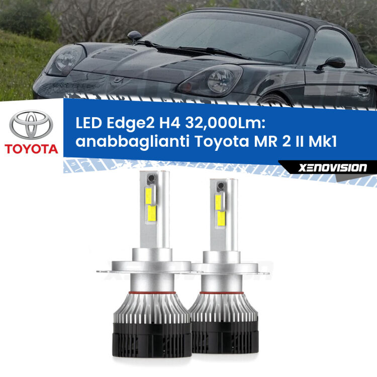 Anabbaglianti LED H4 32,000Lm per Toyota MR 2 II Mk1 1989 - 2000 <p><strong>Kit anabbaglianti LED H4 per Toyota MR 2 II</strong> Mk1 1989 - 2000. </strong>Potenza smisurata, taglio di luce perfetto. Super canbus. Qualità Massima.</p>