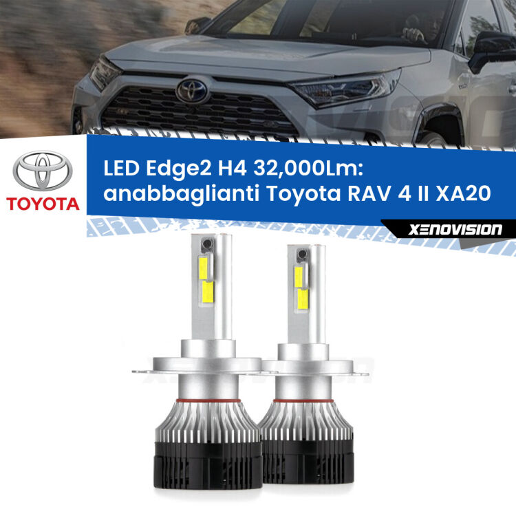Anabbaglianti LED H4 32,000Lm per Toyota RAV 4 II XA20 2000 - 2005 <p><strong>Kit anabbaglianti LED H4 per Toyota RAV 4 II</strong> XA20 2000 - 2005. </strong>Potenza smisurata, taglio di luce perfetto. Super canbus. Qualità Massima.</p>