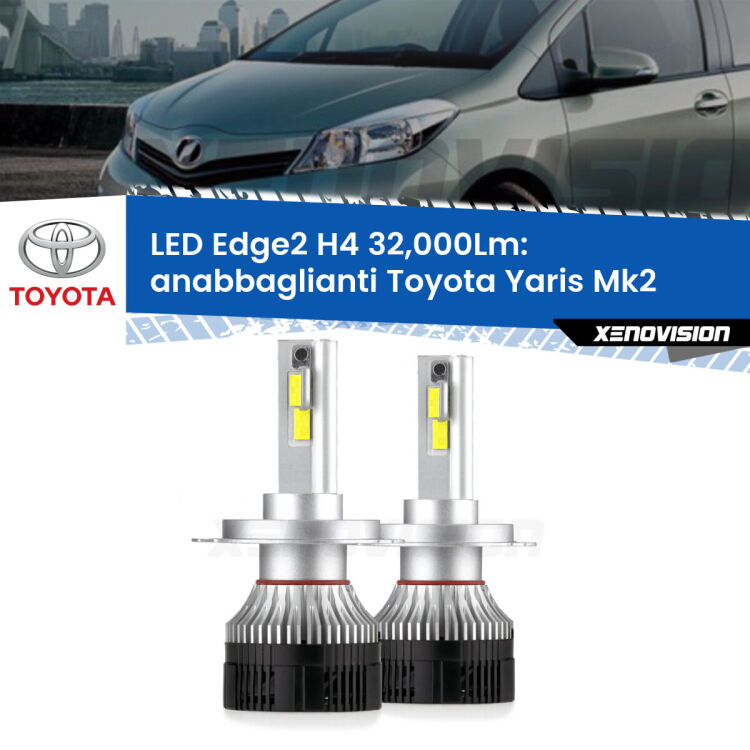 Anabbaglianti LED H4 32,000Lm per Toyota Yaris Mk2 2005 - 2010 <p><strong>Kit anabbaglianti LED H4 per Toyota Yaris</strong> Mk2 2005 - 2010. </strong>Potenza smisurata, taglio di luce perfetto. Super canbus. Qualità Massima.</p>
