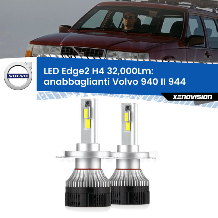 Anabbaglianti LED H4 32,000Lm per Volvo 940 II 944 1994 - 1998 <p><strong>Kit anabbaglianti LED H4 per Volvo 940 II</strong> 944 1994 - 1998. </strong>Potenza smisurata, taglio di luce perfetto. Super canbus. Qualità Massima.</p>