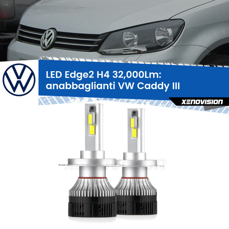 <p><strong>Kit anabbaglianti LED H4 per VW Caddy III</strong>  2010 - 2015. </strong>Potenza smisurata, taglio di luce perfetto. Super canbus. Qualità Massima.</p>