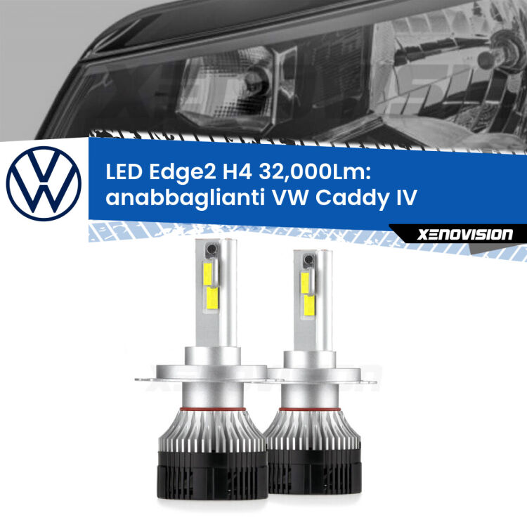 <p><strong>Kit anabbaglianti LED H4 per VW Caddy IV</strong>  a parabola singola. </strong>Potenza smisurata, taglio di luce perfetto. Super canbus. Qualità Massima.</p>