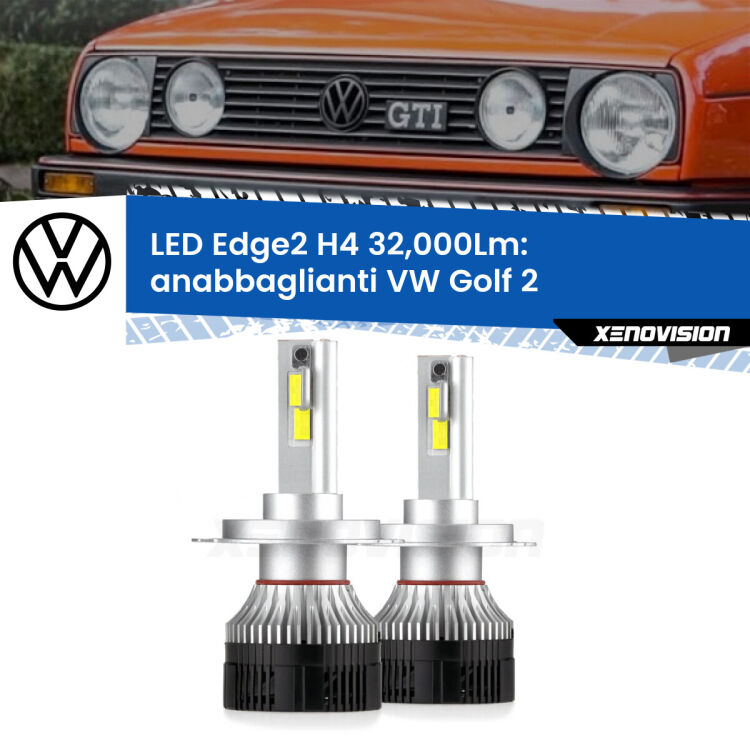 Anabbaglianti LED H4 32,000Lm per VW Golf 2  1983 - 1990 <p><strong>Kit anabbaglianti LED H4 per VW Golf 2</strong>  1983 - 1990. </strong>Potenza smisurata, taglio di luce perfetto. Super canbus. Qualità Massima.</p>