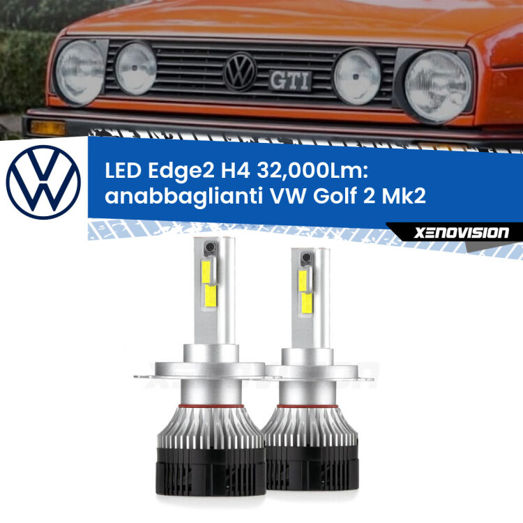 <p><strong>Kit anabbaglianti LED H4 per VW Golf 2</strong> Mk2 1983 - 1990. </strong>Potenza smisurata, taglio di luce perfetto. Super canbus. Qualità Massima.</p>