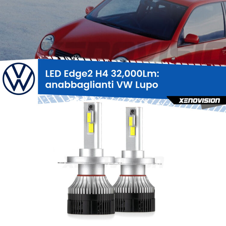 <p><strong>Kit anabbaglianti LED H4 per VW Lupo</strong>  1998 - 2005. </strong>Potenza smisurata, taglio di luce perfetto. Super canbus. Qualità Massima.</p>