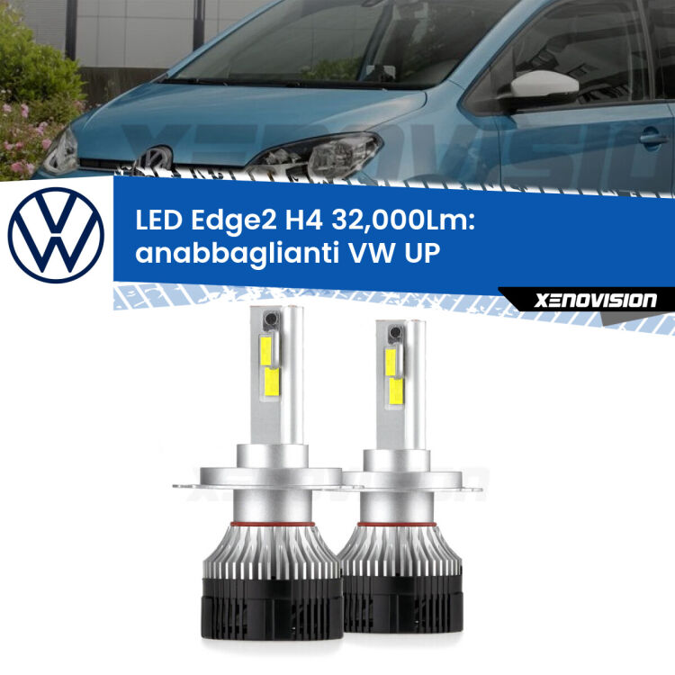 <p><strong>Kit anabbaglianti LED H4 per VW UP</strong>  2011 in poi. </strong>Potenza smisurata, taglio di luce perfetto. Super canbus. Qualità Massima.</p>