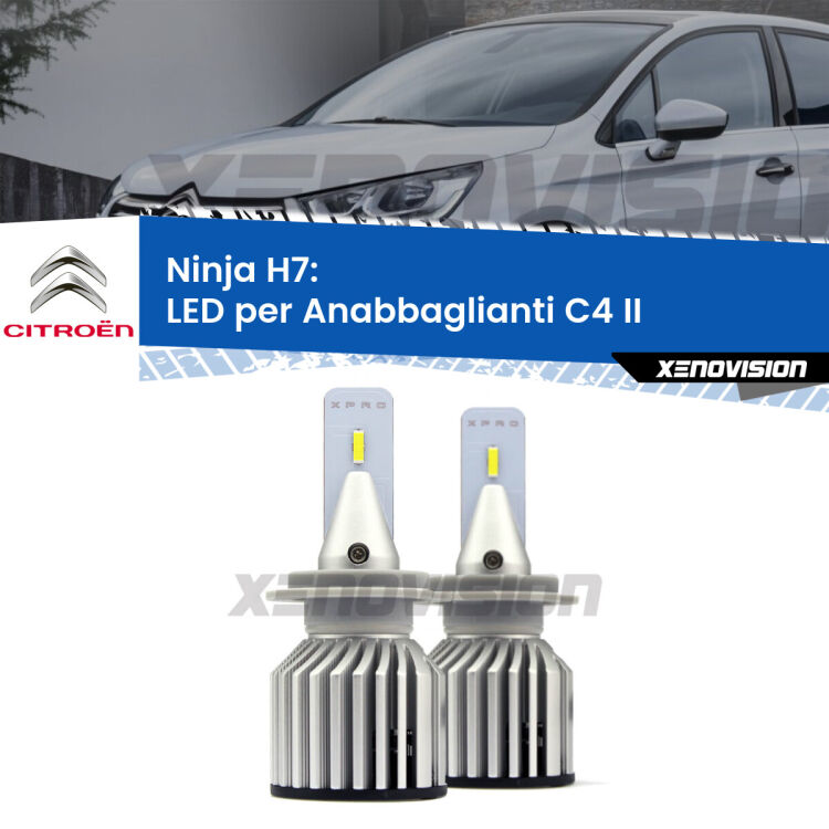 0 Anabbaglianti LED H7 15,000Lumen per Citroen C4 II (B7) 2009 -2016 <strong>Kit LED </strong><strong>H7</strong><strong> per anabbaglianti Citroen C4 II. </strong>Qualità Massima Garantita.