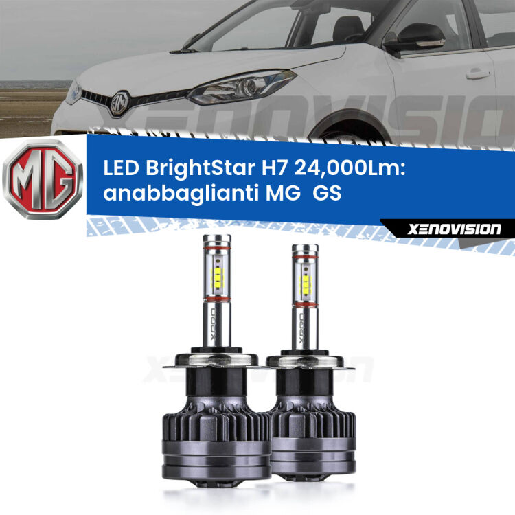 Anabbaglianti LED H7 24,000Lm per MG  GS  2016 - 2019 <strong>Kit LED anabbaglianti per MG  GS</strong>  2016 - 2019. </strong>Include due lampade Canbus H7 Brightstar da 24,000 Lumen. Qualità Massima.