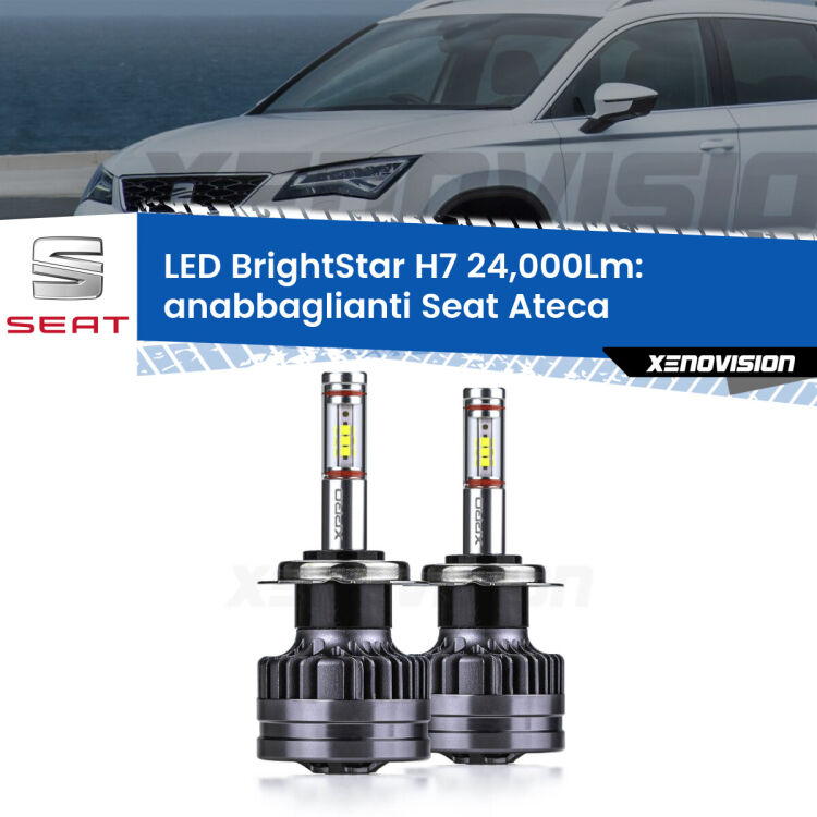 <strong>Kit LED anabbaglianti per Seat Ateca</strong>  2016 in poi. </strong>Include due lampade Canbus H7 Brightstar da 24,000 Lumen. Qualità Massima.
